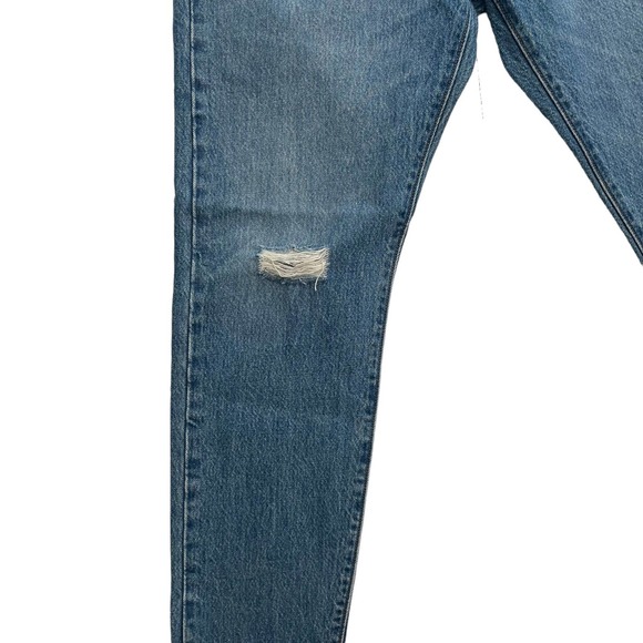 LEVI'S PREMIUM WEDGIE ANKLE JEANS Distressed Rigid Denim Women Size 31 - Picture 8 of 13